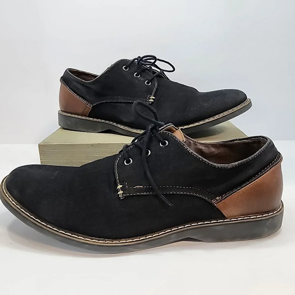 Born Denim and Leather Lace Up Oxford‎ Derby Men's Size 12